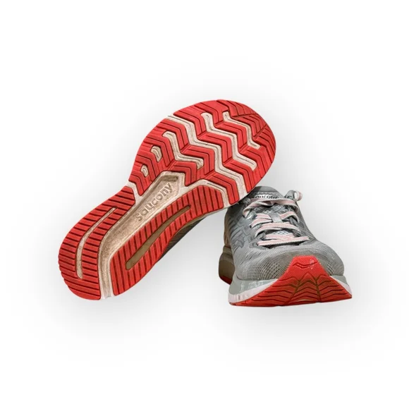 Saucony Women’s Guide 13 Gray/Coral Running Shoes PWRRUN Comfort Sz 7.5 - Picture 8 of 9